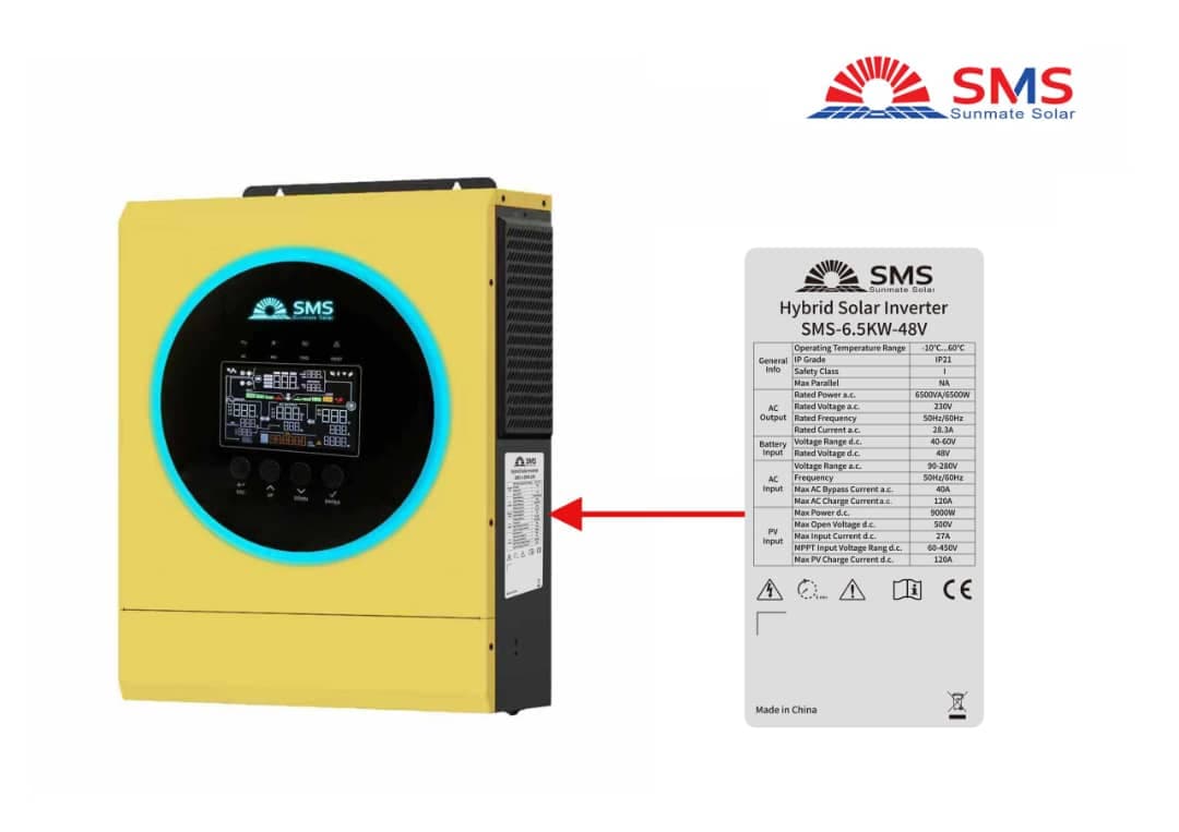 6.5kVA 48V SMS Hybrid Inverter